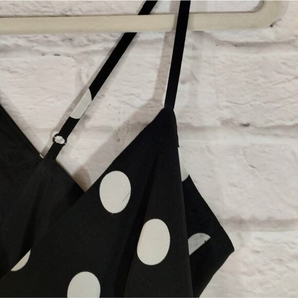 AO Michelle Mason Black White Polk Dot High Maxi Dress NWT Size 0 Asymmetrical - Picture 10 of 14